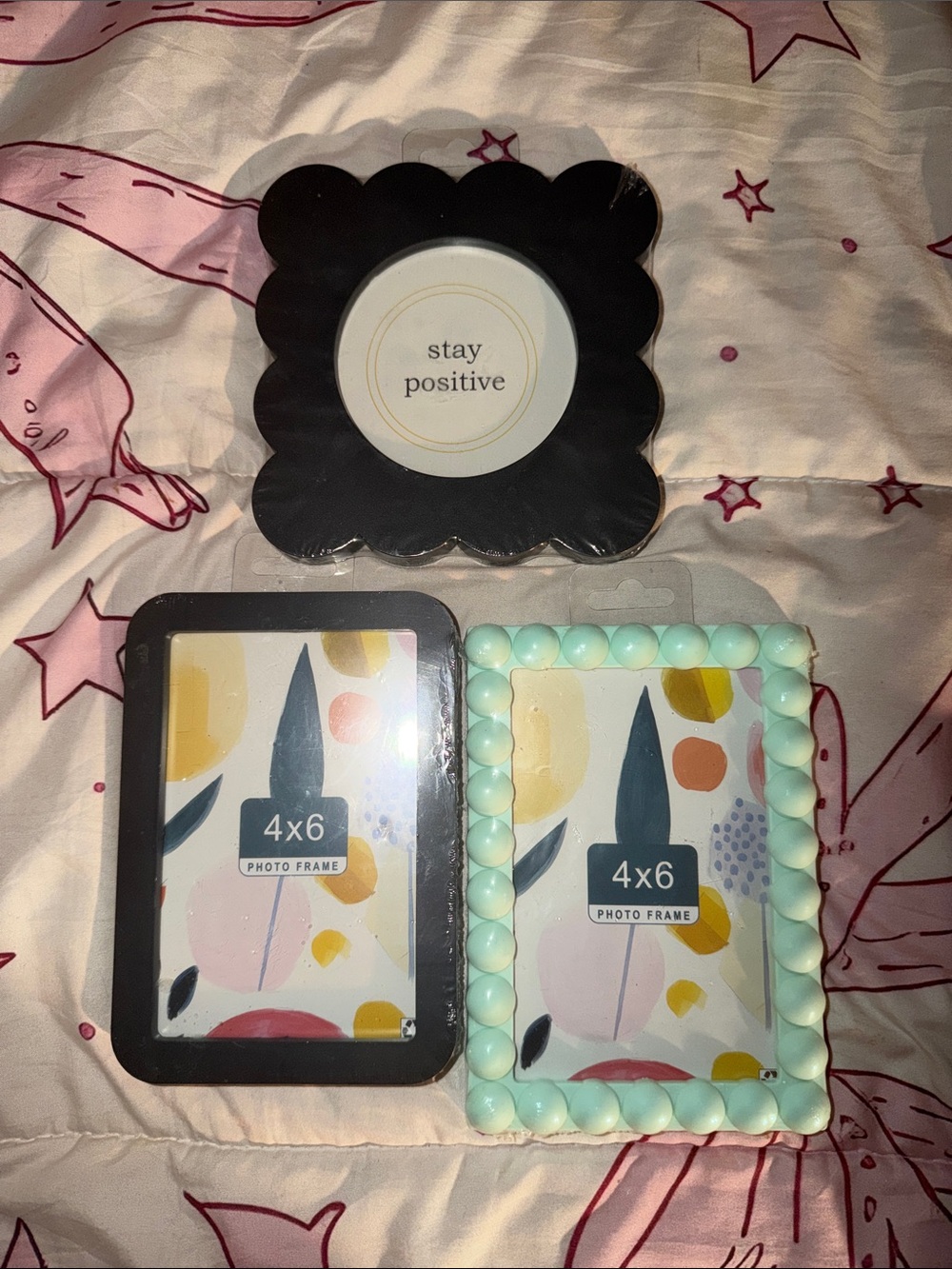 Hobby Lobby Black and Mint Decorative 4x6 Photo Frames - Set of 3